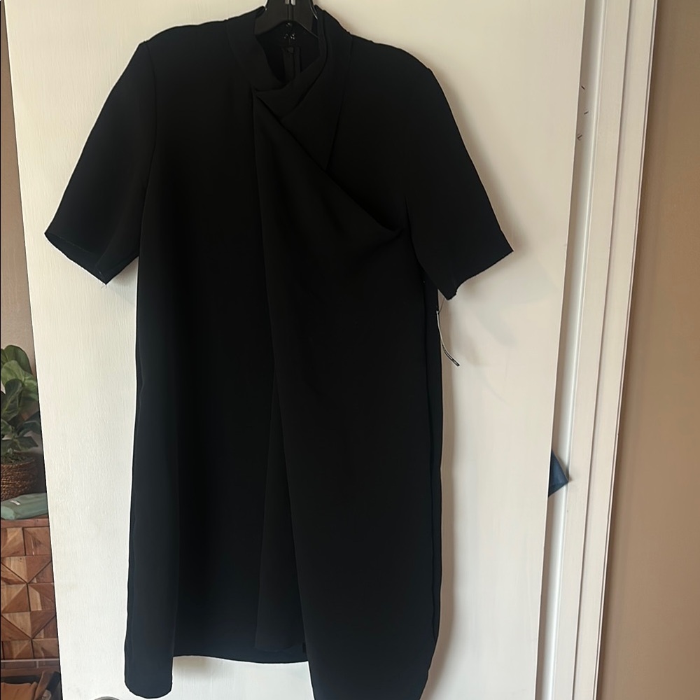 Elegant Black Draped Dress